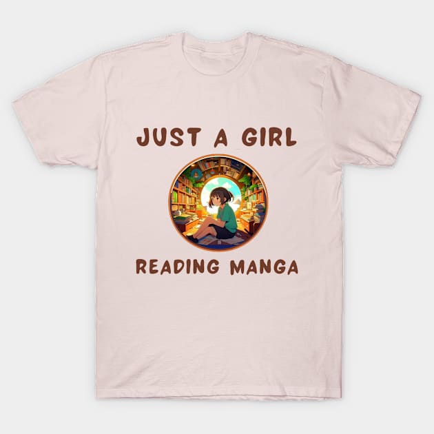 Manga anime girl T-Shirt by IOANNISSKEVAS